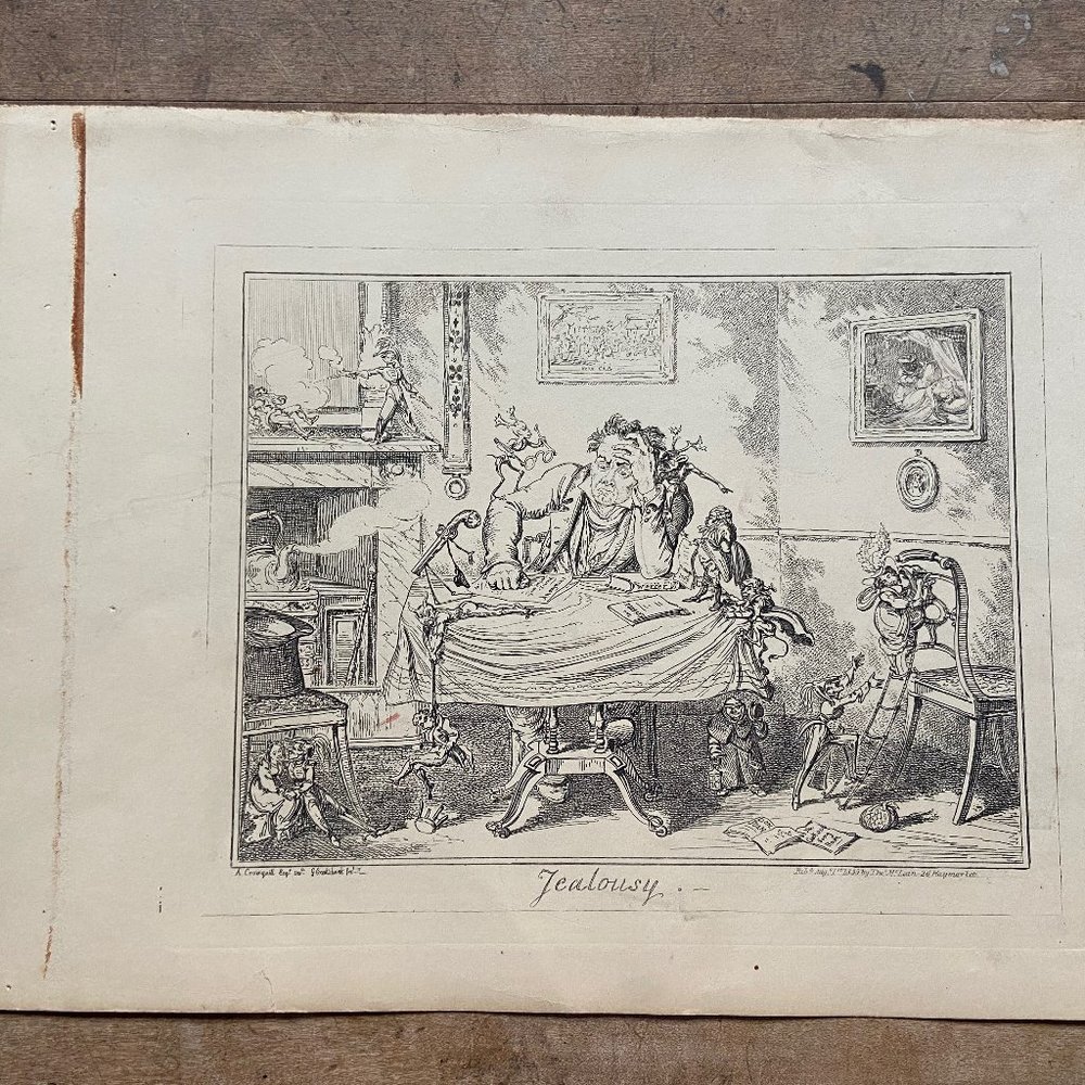 George Cruikshank Etching, Vintage Art
